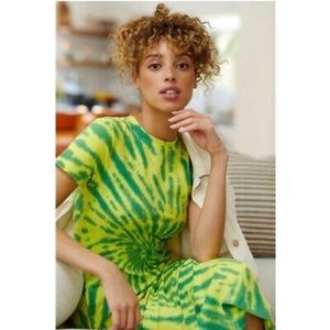 Anthropologie Daily Practice Tie Dye Midi T-Shirt Dress